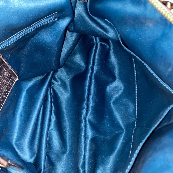 *SOLD*Coach Sophia Madison Metallic Gunmetal Leather Satchel - Picture 14 of 16